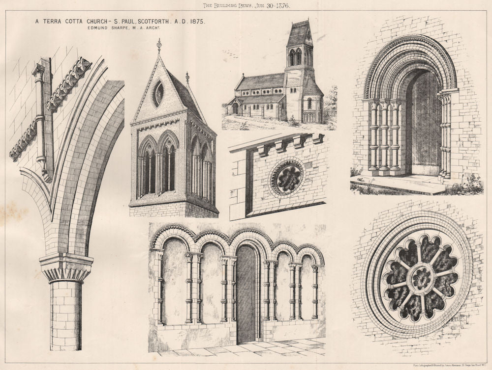 Terracotta church, St Paul, Scotforth; Edmund Sharpe Architect. Lancashire 1876
